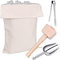 Lewis Bag and - Martillo para romper hielo manual- bolsa de hielo triturada reutilizable de algodón con accesorios de…